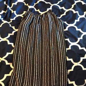 Black white and yellow halter shirt